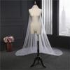 ROSEEDEN one Tier 1 T plain Veil wedding bridal woman long veil soft tulle cut edge veil with metal comb (One Tier Length 118" Width 118", White) view 4