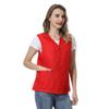 TopTie Custom Unisex Essential Work Vest Personalized Volunteer Vest Embroidered Printed Your Logo-Red-S view 4