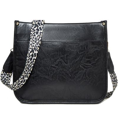 KEEPOP Crossbody Bags for Women Designer Leather Hobo Handbags With 2 Adjustable Leopard Guitar Strap Shoulder Bucket Bags
