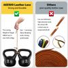 Aeesio Softball Baseball Glove Lace, Mitt Lace Repair Kit Includes 2 Leather Laces and Lacing Needle for Catcher's Glove (Red) view 2