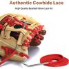 Aeesio Softball Baseball Glove Lace, Mitt Lace Repair Kit Includes 2 Leather Laces and Lacing Needle for Catcher's Glove (Red) view 3