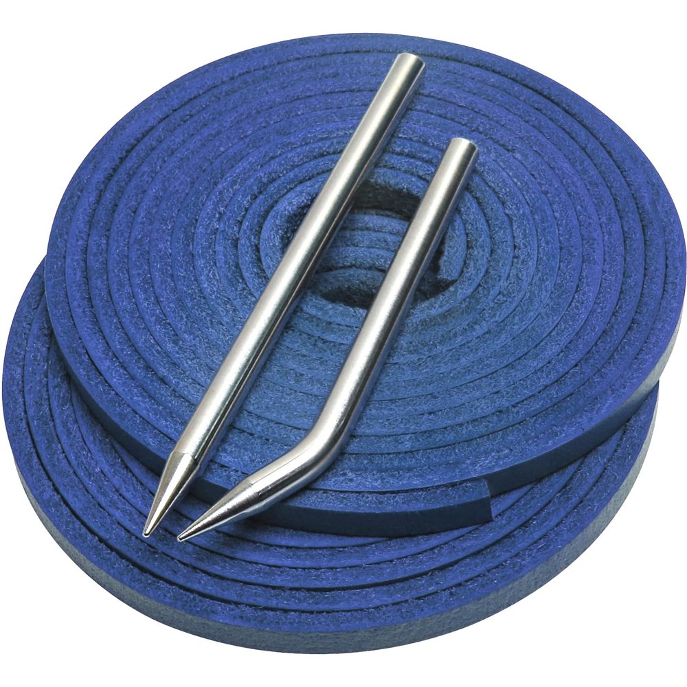 Aeesio Softball Baseball Glove Lace, Mitt Lace Repair Kit Includes 2 Leather Laces and Lacing Needle for Catcher's Glove (Blue)
