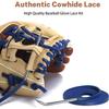 Aeesio Softball Baseball Glove Lace, Mitt Lace Repair Kit Includes 2 Leather Laces and Lacing Needle for Catcher's Glove (Blue) view 3