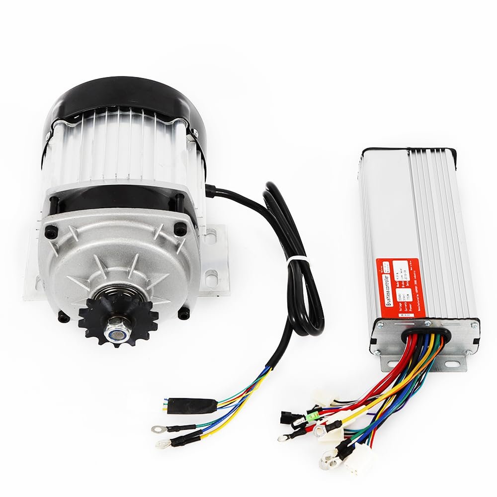 DC Electric Brushless Motor, 48V 750W 516RPM Electric Scooter Motor with Controller for Electric Tricycles and Carriages