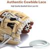 Aeesio Softball Baseball Glove Lace, Mitt Lace Repair Kit Includes 2 Leather Laces and Lacing Needle for Catcher's Glove (White) view 3