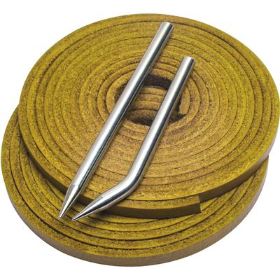 Aeesio Softball Baseball Glove Lace, Mitt Lace Repair Kit Includes 2 Leather Laces and Lacing Needle for Catcher's Glove (Yellow)
