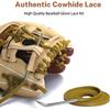 Aeesio Softball Baseball Glove Lace, Mitt Lace Repair Kit Includes 2 Leather Laces and Lacing Needle for Catcher's Glove (Yellow) view 3