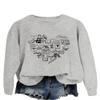 ESIKAH Love Books Sweatshirt Reading Sweatshirt Heart Graphic Book Worm Shirts Women Crewneck Pullover Tops Book Lover Gifts Gray, Large view 2