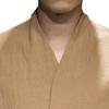 Men's Casual Linen Henley Shirts Long Sleeve Regular Fit Tops Lightweight Chinese Vintage T-Shirt (Medium,Khaki) view 2