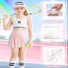 SPFAS Girls Pleated Tennis Skirt with Pockets Shorts Girl's Athletic Golf Skirt for Running School Cheerleading 4-15 Years view 4