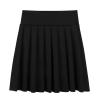 SPFAS Girls Pleated Tennis Skirt with Pockets Shorts Girl's Athletic Golf Skirt for Running School Cheerleading 4-15 Years Black view 1