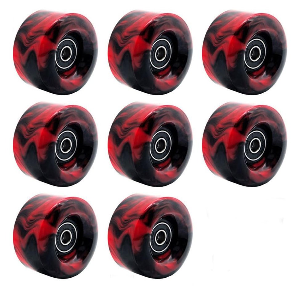 Yidome 8 Piece 82A 58mm x 32mm QUAD Roller Skates Wheels with 608RS Bearings for Skateboard/Roller Skates