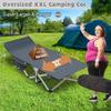 ABORON XXL Camping Cot for Adults 900LBS - 78"32" Oversized Folding Bed with Mattress Pad, Heavy Duty 1200D Oxford Outdoor Cot with Carry Bag view 2