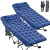 ABORON 2PK XXL Camping Cot for Adults 900LBS - 78"32" Oversized Folding Bed with Mattress Pad, Heavy Duty 1200D Oxford Outdoor Cot with Carry Bag