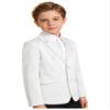 YONGHS Boys Classic Fit Sport Blazer Long Sleeve Lapel Suit Jacket Single Breasted Outerwear Coat White 6 Years view 4