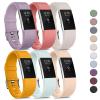 Tobfit 6 PACK Sport Bands Compatible with Fitbit Charge 2 Bands for Women Men, Soft Silicone Waterproof Straps Replacement Wristbands for Fitbit Charge 2 / Charge 2 HR Fitness Tracker, Small view 1