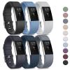 Tobfit 6 PACK Sport Bands Compatible with Fitbit Charge 2 Bands for Women Men, Soft Silicone Waterproof Straps Replacement Wristbands for Fitbit Charge 2 / Charge 2 HR Fitness Tracker, Small view 1