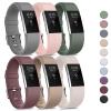 Tobfit 6 PACK Sport Bands Compatible with Fitbit Charge 2 Bands for Women Men, Soft Silicone Waterproof Straps Replacement Wristbands for Fitbit Charge 2 / Charge 2 HR Fitness Tracker, Small view 1