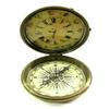 Vintage Brass Compass Tabletop Maritime Compass with Clock Navigational Tool for Hiking Trekking Travelling & Camping view 3