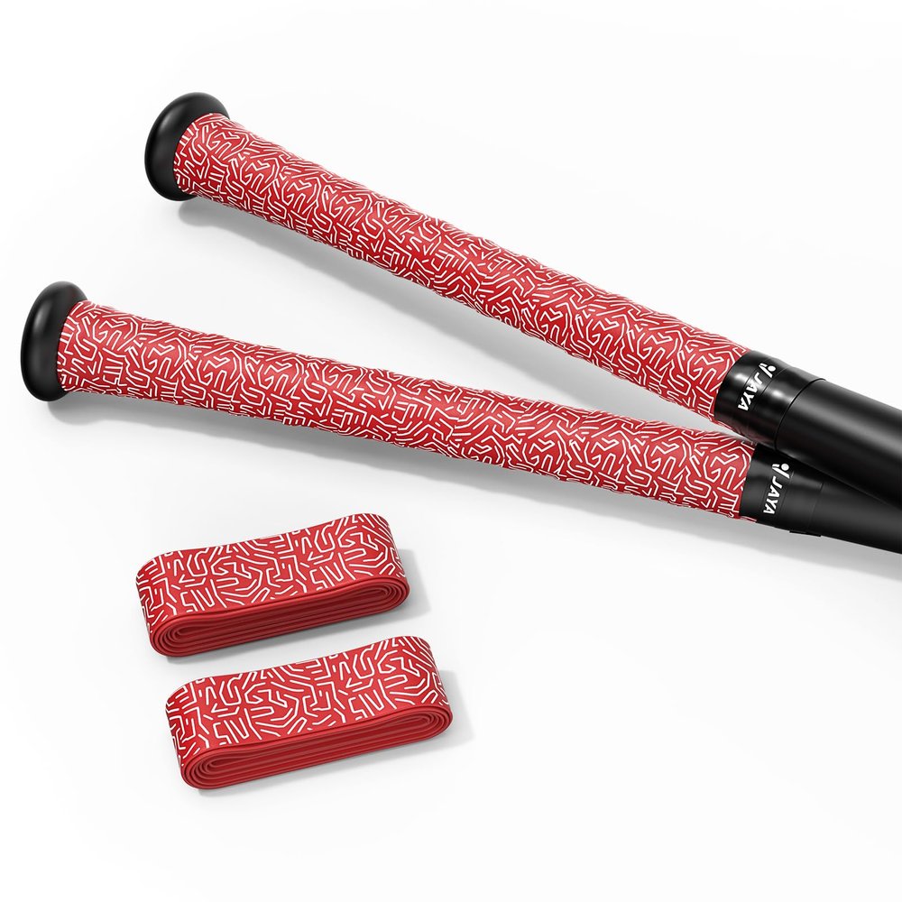 JAYA 2 Pack Embossed Bat Grip Tape 1.1mm  Non-Slip, Sweat-Absorbing & Breathable Handle Wrap Durable Cushion Feel & Pro-Level Control for Baseball  Softball Bats