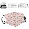 VeJerKK Christmas Reusable Adults Washable Face Mask Gifts,Snowflakes Pattern in Winter Themed,Black Adults Face Masks 3D Cover for Outdoor Sport,Grey view 1