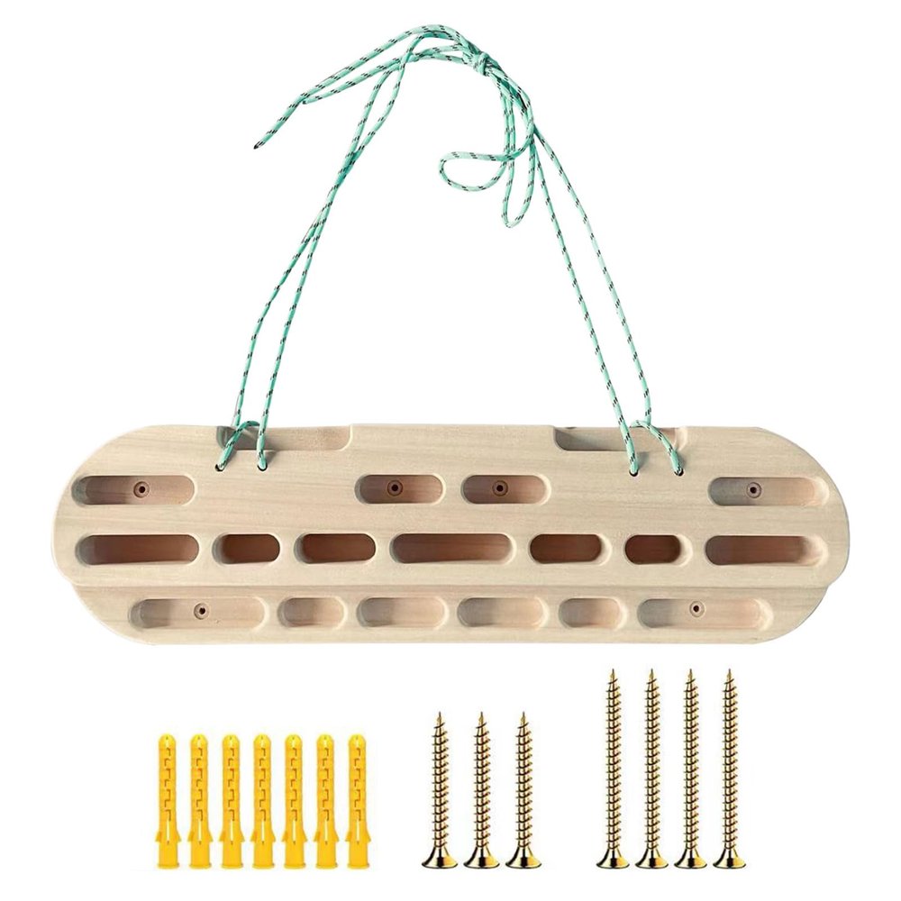 Vansza Wooden Rock Climbing Hangboard, Portable Hang Board-Wooden Fingerboard Climbing for Climbing Training, Building Core Strength, Hangings Practice