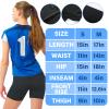 Poen 10 Pcs Volleyball Accessories, Volleyball Shorts Knee Pads and Arm Sleeves with Protection Pad Spandex Shorts for Women Youth Girls Training Dance(Medium) view 2