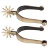 Vintage Cowboy Spurs for Men 4.1x3 Inch,Zinc Alloy Western Boot Spurs with Rotating Rowels, Antique Gold Equestrian Spurs for Riding Training & Competition view 1