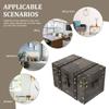 Angoily Pirate Treasure Chest Storage Box 8.66 Inch Wooden Decorative Organizer with Lid Multi-Functional Jewelry Document Holder Large Capacity view 2