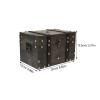 Angoily Pirate Treasure Chest Storage Box 8.66 Inch Wooden Decorative Organizer with Lid Multi-Functional Jewelry Document Holder Large Capacity view 3