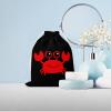 Cute Crab Drawstring Bags Canvas Candy Bags Multipurpose Storage Pouch for Christmas Wedding Party 20 * 25cm view 3