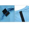 DRHOM Mens Boys Soccer Referee Shirt Short Sleeves Jersey Basketball Football and Shorts Clothing Set Uniforms (Blue, Large) view 3