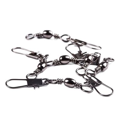 HARAY Fishing Hook 4 Size 100pcs/Pack Fishing Connector Pin Bearing Rolling Swivel Snap Fastlock Clips Fishhook Fishing Tackle Accessories Fishing Pliers (Size : 4)