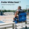 HIGH POINT SPORTS Foldable Stadium Seats for Bleachers with Back Support, 2PCS Bleacher Seats Chairs with Back and Cushion, Portable Folding Stadium Chairs with Armrest, Blue view 2
