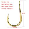 HARAY Fishing Hook 20 Pcs/lot Fishing Soft Hooks High Carbon Steel Wide Super Lock Fishhooks Lure Softjerk Hooks Fishing Tackle Fishing Pliers (Color : 0.8) view 2