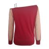 Women Printing Glitter Mesh Bell Long Sleeve Cold Shoulder Splice T-Shirt Blouse Fashion Shiny Club Loose Shirt Tees view 4