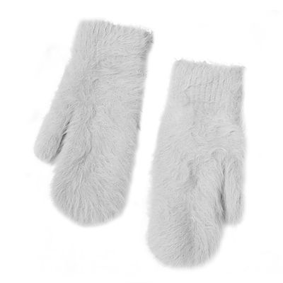 ECYC Women Faux Fur Mittens, Winter Warm Mittens Faux Fur Gloves for Women