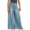 Women Jeans High Waisted Trendy Stretch Boyfriend Baggy Jeans Straight Wide Leg Casual Denim Pants Teen Girls Trousers view 1