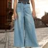 Women Jeans High Waisted Trendy Stretch Boyfriend Baggy Jeans Straight Wide Leg Casual Denim Pants Teen Girls Trousers view 2
