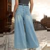 Women Jeans High Waisted Trendy Stretch Boyfriend Baggy Jeans Straight Wide Leg Casual Denim Pants Teen Girls Trousers view 3