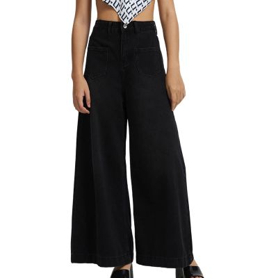 Women Jeans High Waisted Trendy Stretch Boyfriend Baggy Jeans Straight Wide Leg Casual Denim Pants Teen Girls Trousers