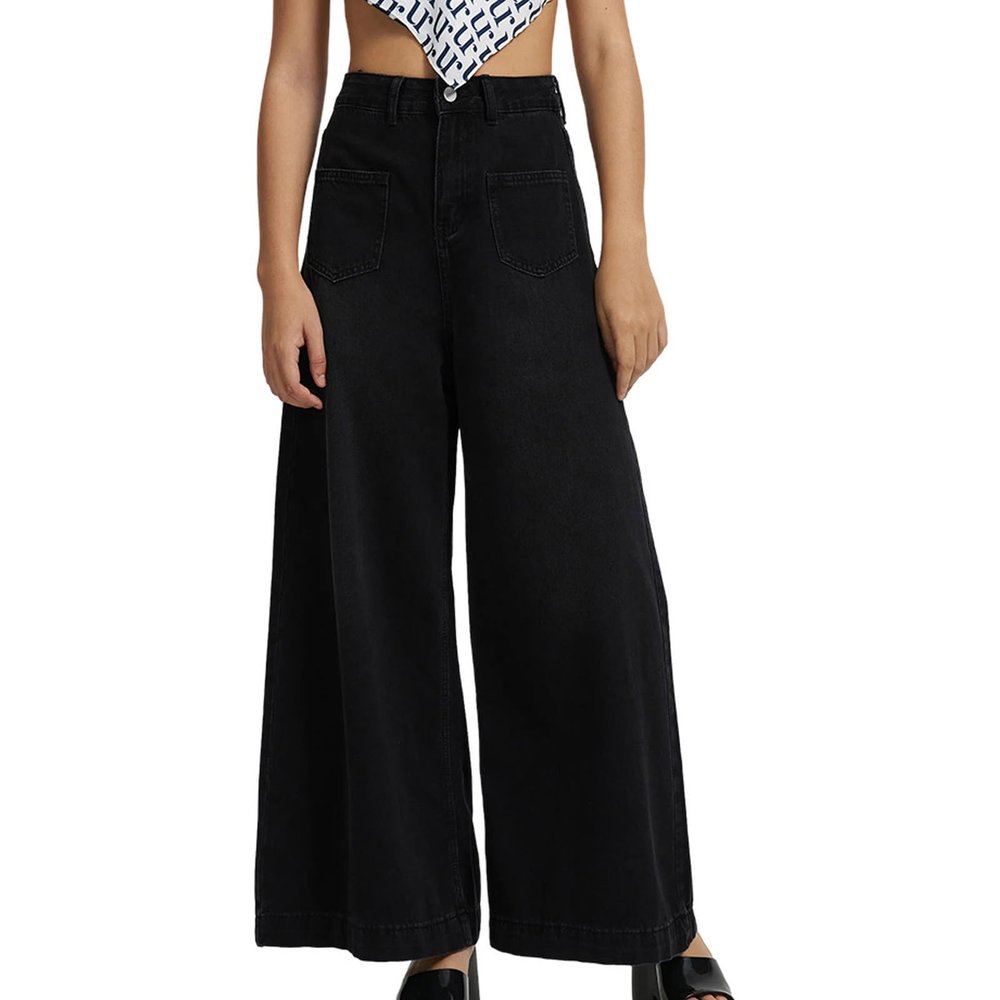Women Jeans High Waisted Trendy Stretch Boyfriend Baggy Jeans Straight Wide Leg Casual Denim Pants Teen Girls Trousers