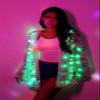 YNYW Womens Girls Sparkling Sequins Led Light Jacket For Xmas Christmas Fancy Outdoor Evening Festival Party Costume (M) view 4