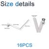 INCREWAY Tent Pole Clips, 8Pcs Kayak Paddle Spring Snap Clips, Manganese Steel Tent Pole Push Button Spring Clips for Camping Kayak Paddle Tent Pole, 10mm view 2