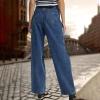 Women Jeans High Waisted Trendy Stretch Boyfriend Baggy Jeans Straight Wide Leg Casual Denim Pants Teen Girls Trousers view 3