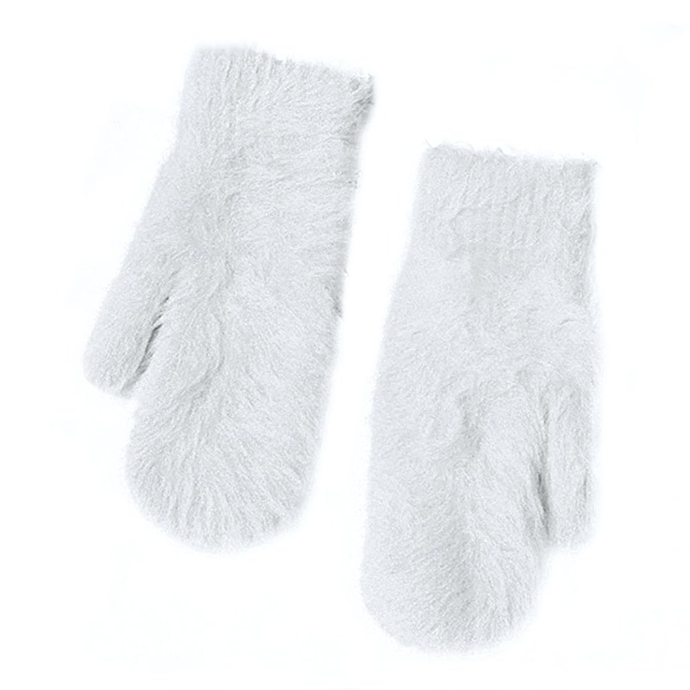 ECYC Women Faux Fur Mittens, Winter Warm Mittens Faux Fur Gloves for Women