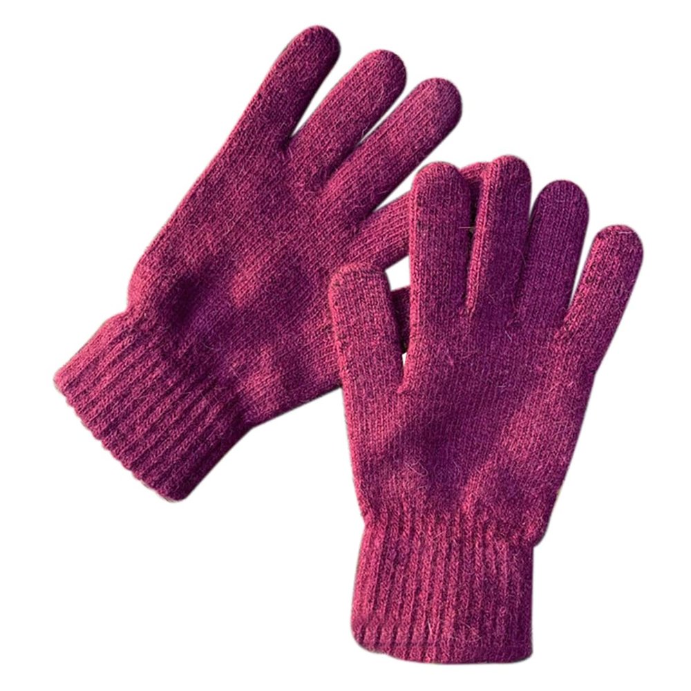 ECYC Women Winter Gloves, Cute Plush Warm Gloves Knitted Full Finger Gloves for Women