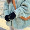 ECYC Women Winter Gloves, Cute Plush Warm Gloves Knitted Full Finger Gloves for Women view 3