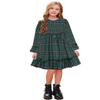 AGQT Girls Christmas Plaid Dress Long Sleeve Fall Winter Outfits, 4-5T view 1