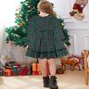 AGQT Girls Christmas Plaid Dress Long Sleeve Fall Winter Outfits, 4-5T view 3